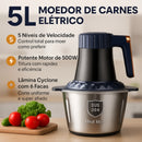 [Leve 2 Pague 1] Moedor Elétrico Multiuso TurboChef Inox 5 em 1 + BRINDE: Dispenser Giratório Automático